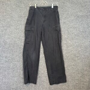 Uniqlo Pants Womens XS Black Baggy Cargo Pants Pockets Y2K Skater Alternative